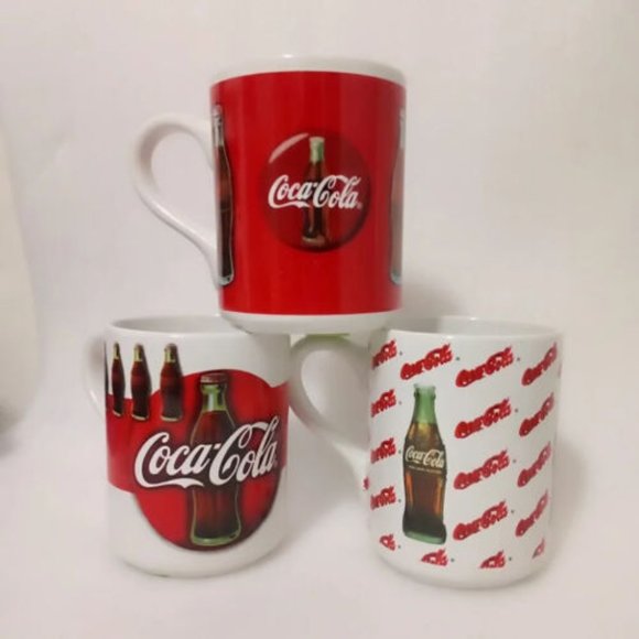 Vintage 1997 Gibson Coca-Cola Mug Lot of 3 - Picture 1 of 3